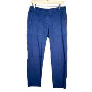 Eileen Fisher royal blue straight leg casual chino pants size 4 B151